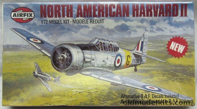 Airfix 1/72 North American Harvard II T-6 - RAF 1340 Flight 1954 or RAF Boscombe Down 1978, 02057-2 plastic model kit